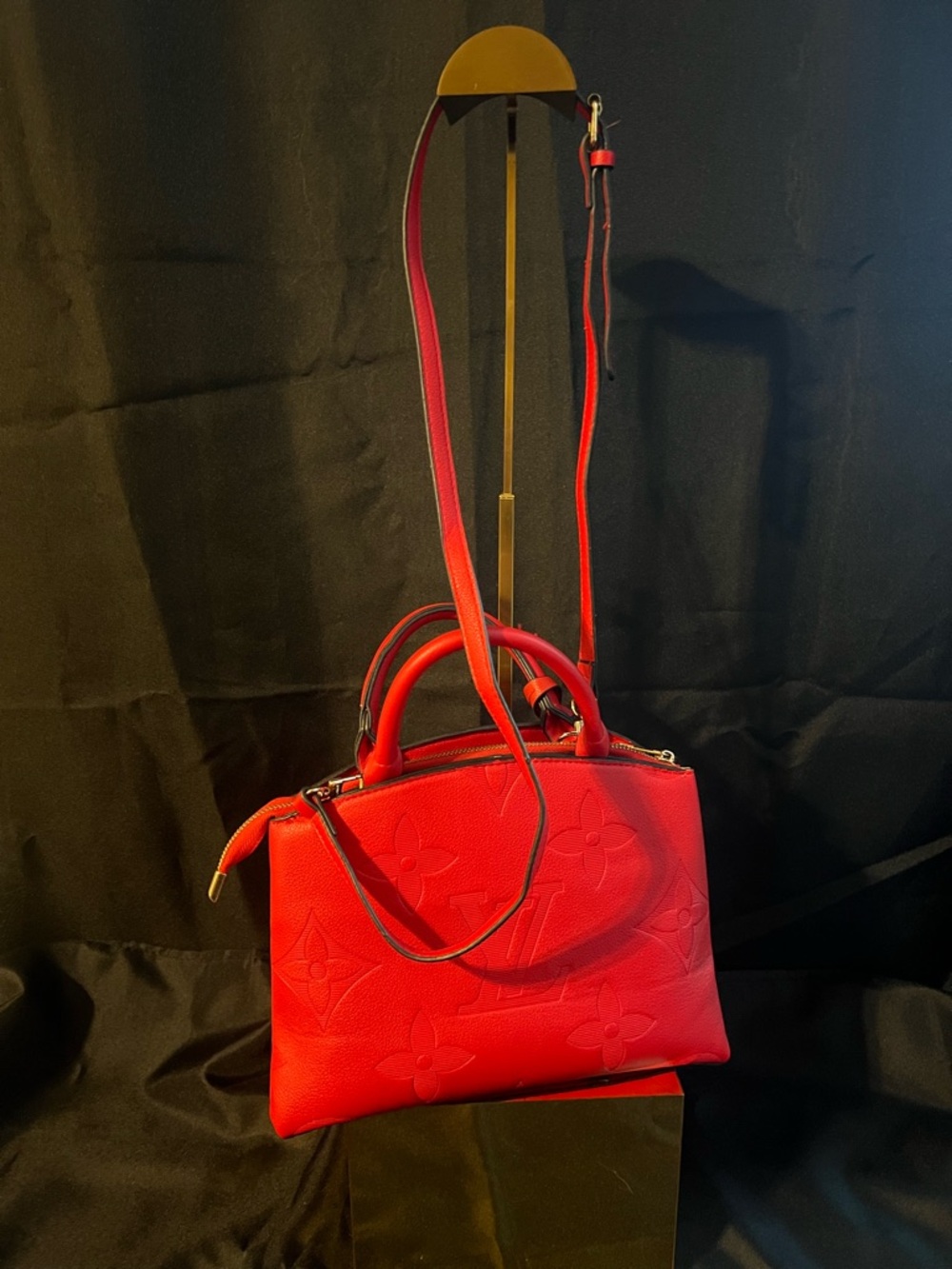 Louis Vuitton Red Monogram Empreinte Alma BB Satchel - Picture 12 of 12